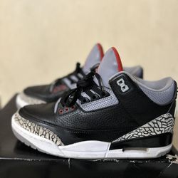 Nike Air Jordan Retro 3 Size 8 Black Cement