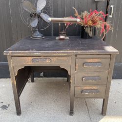 Antique Black Wooden Writing Desk
