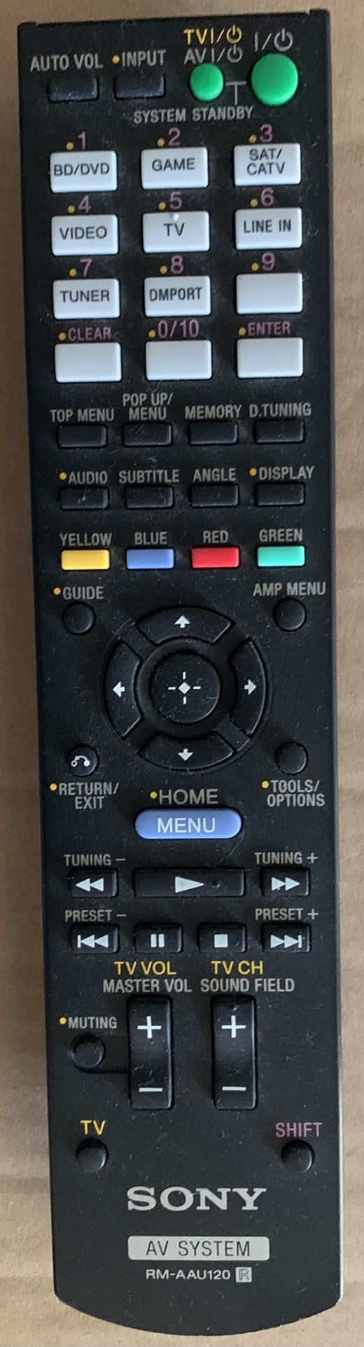 RM-AAU120 Replace Remote for Sony Home Theatre System