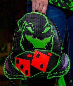 Limited Disney Parks Oogie Boogie Bash 2023 Glow Dark Loungefly Mini Backpack