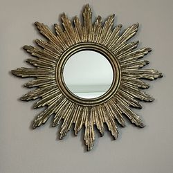 Golden Sun Wall Art Mirror
