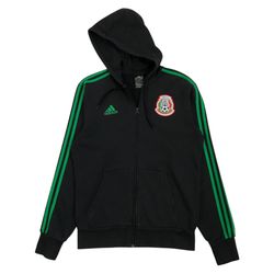 ADIDAS MEXICO HOODIE SMALL S MENS BLACK JACKET SWEATSHIRT SOCCER FUTBOL FIFA