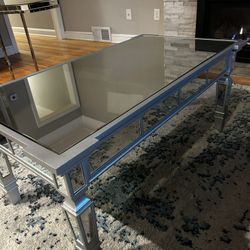 Silver Mirrored Coffee Table 