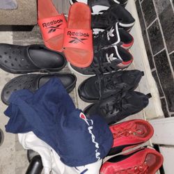 6 Pairs Of Diff Shoes And Msc Clothes  