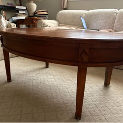 Oval coffee table and two end tables