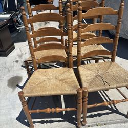 Wood Woven Chairs 