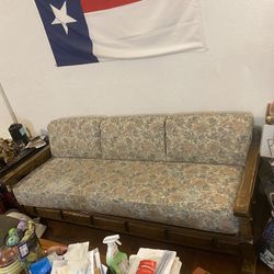  Country Style Sofa And Chair W/Cushions REAL WOOD 