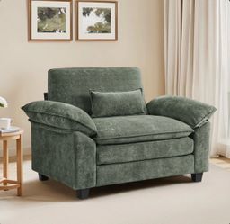 Grayish Green fabric accent chair