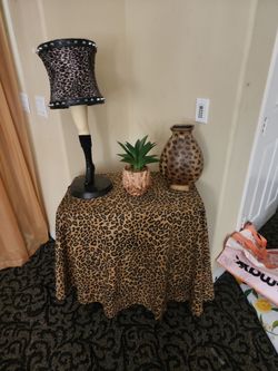 Side table with accessories