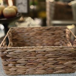 Banana Leaf Basket With Metal Frame