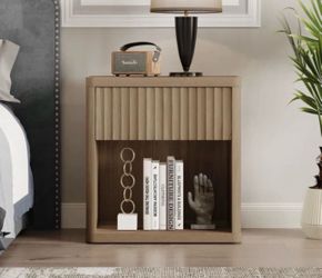 Two Modern Wood Nightstand