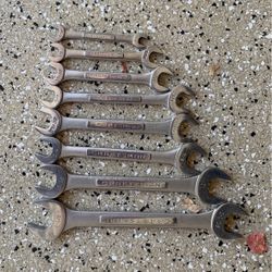 Vintage set of Double Open End wrenches! Must see! Near Mint condition!! 3/8-1-1/8 Forged!