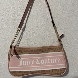 Juicy Couture Cafe and Pink Logo Shoulder Bag