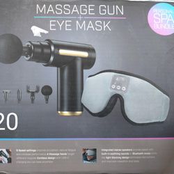iLive Massage Gun and Wireless Sleep Mask Headphones Battery Percussive Massager