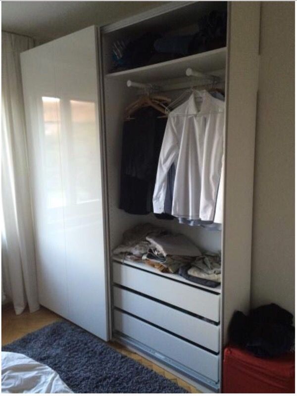Slim Wardrobe, almost new, Ikea Pax Hasvik