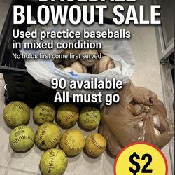 Baseballs - all must go