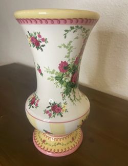 Laura Ashley Home Vase FTD Rose Floral Bouquet English Chic Country Shabby