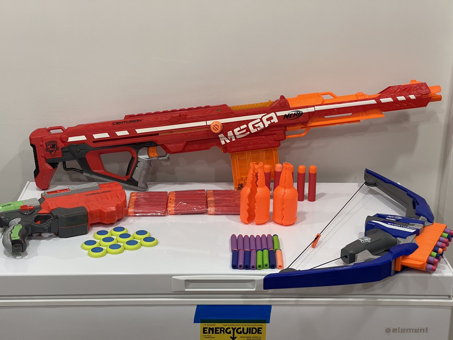NERF GUN AND NERF ARROW BUNDLE SHOOTER SET WITH TARGETS