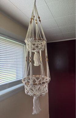 Macrame Hanging Plant Holder Set of 2