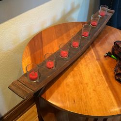 Wine Barrel Candle Holder
