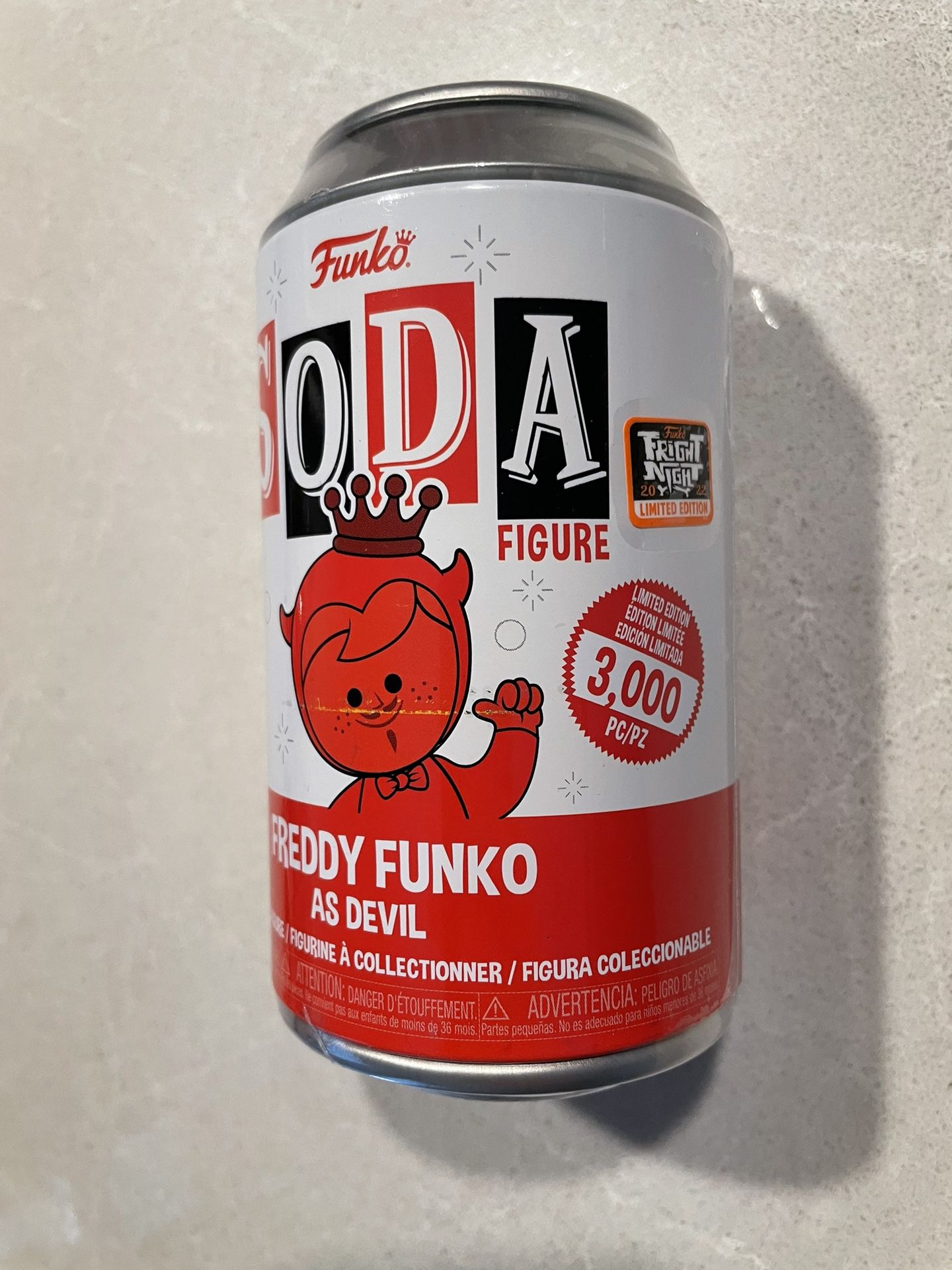 GLOW Red Devil Freddy Funko Soda *MINT SEALED* 2022 Fright Night Box Exclusive GITD LE3000