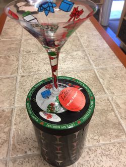 Lolita "pretty paper" custom painted martini glass