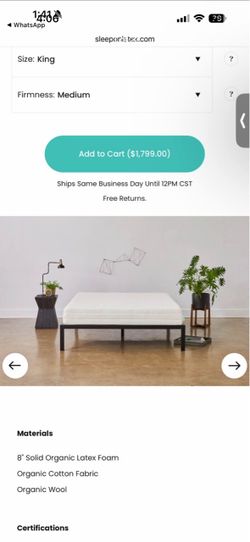 King Size Medium Firmness Latex Foam Mattress