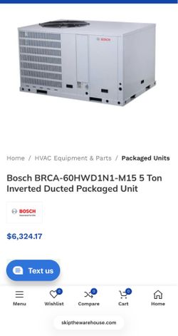 Bosch BRCA-60HWD1N1-M15 5 Ton Inverted Ducted Packaged Unit