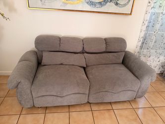 Gray two-seat sofa