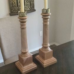 Two Ethan Allen Candle Holders