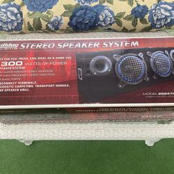 Bulldog Portable Audio Stereo Speaker System 300 Watts Of Power. Brand New $400.00 Dollars. 