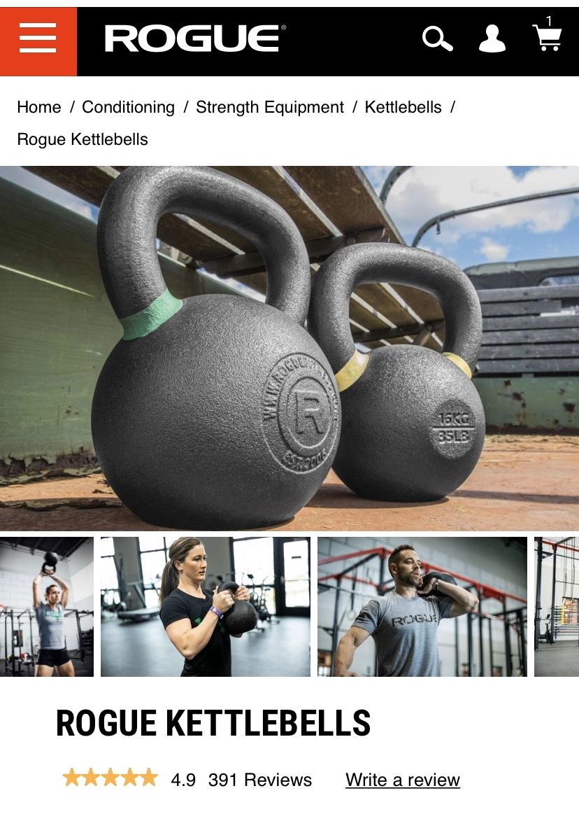 Rogue Fitness | Kettlebells | 1x 53lb & 1x 70lb | CrossFit