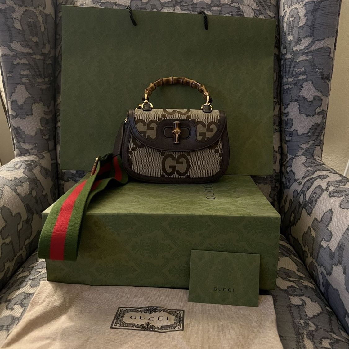 GUCCI BAMBOO 1947 JUMBO GG MINI