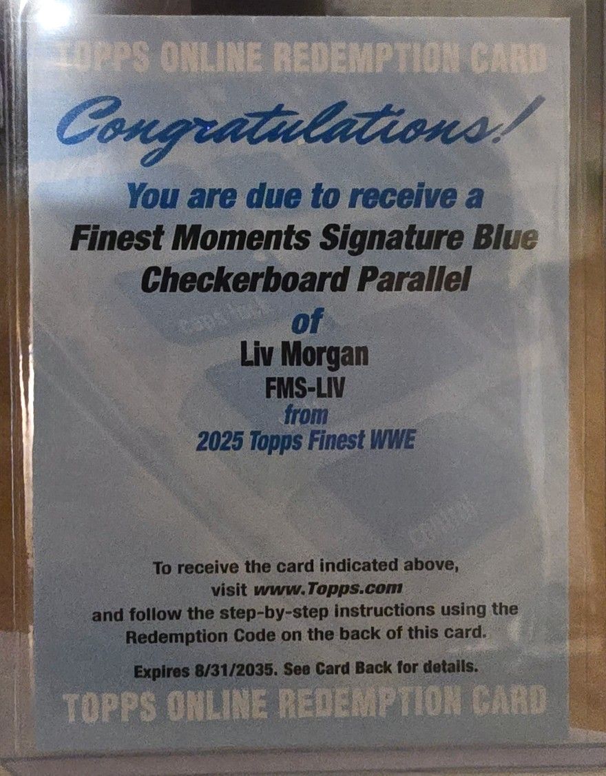 2025 Topps WWE Finest Liv Morgan Auto