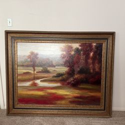 5ft x 4ft Framed Fall Painting