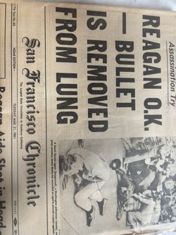 1981 Reagan Headline Newspaper 