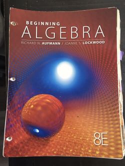 Beginning Algebra Book 8 Edition (with binder wholes)