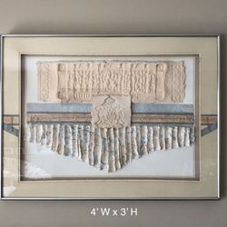 Decorative crafts, aluminum alloy frame, 4’ W and 3’ H, .Used. In good condition.