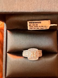 14K White Gold Diamond Double Halo Ring