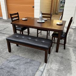 Dining Set $219 Or Best Offer 🚚🍀🎈dining And Kitchen, Furniture, Dining Furniture, Chair, Table, Wood Furniture, Dining Bench, Household, Brown. 