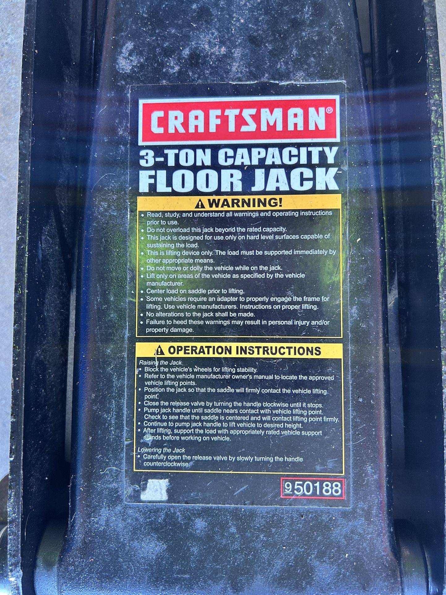 Craftsman 3 Ton Floor Jack