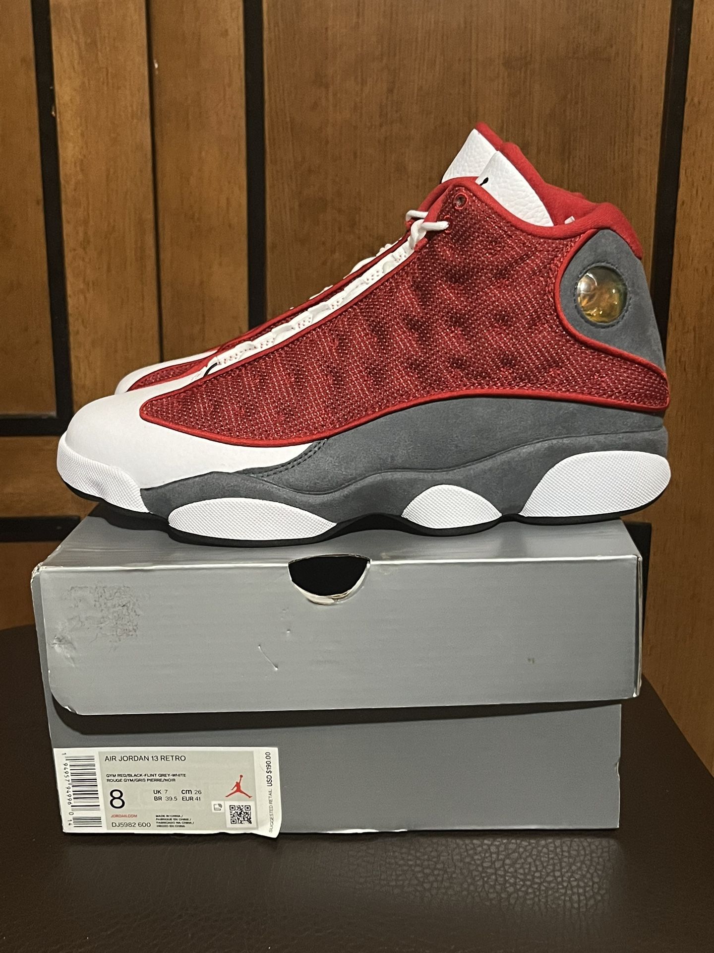HOT Red Flint Jordan 13 White And Red White Retro Flint 13 Red