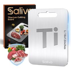 Saliva Titanium Cutting Boards for Kitchen, Cutting Board Double Sided Food Grade, Dishwasher Safe, No Blunt Knife, Chopping Boards with Handle for Me