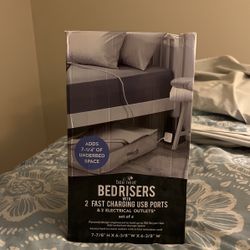 Bed Risers With Electric Outlets And USB Charger