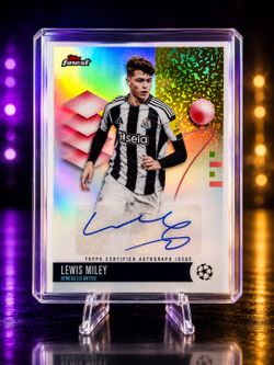 2025-26 Topps Finest UEFA Club Competitions Lewis Miley Base Autograph #BA-MY – Newcastle United