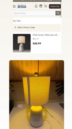 20.5" Ceramic Nightstand Lamps Set of 2 for Bedroom, White End Table Lamps Minimalist Table Lamps for Living Room, All-White Ceramic Lamps, Matte Fini