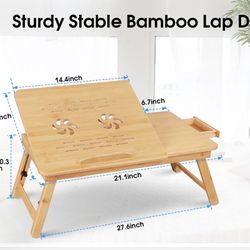 Bamboo Folding Lap Desk Tray