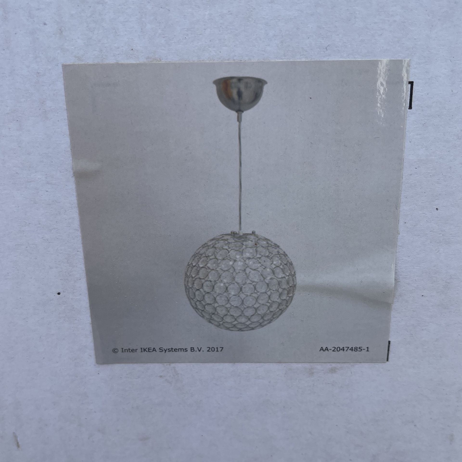 Silver And Clear Globe Light Fixture From IKEA