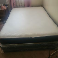 New Queen Size Memory Foam Mattress With Box Spring 