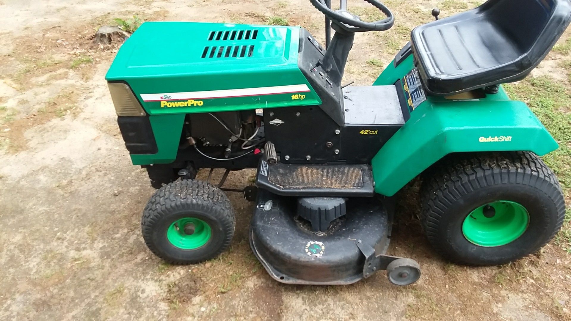 K Gro Power Pro riding lawn mower 16 horsepower 42in cut